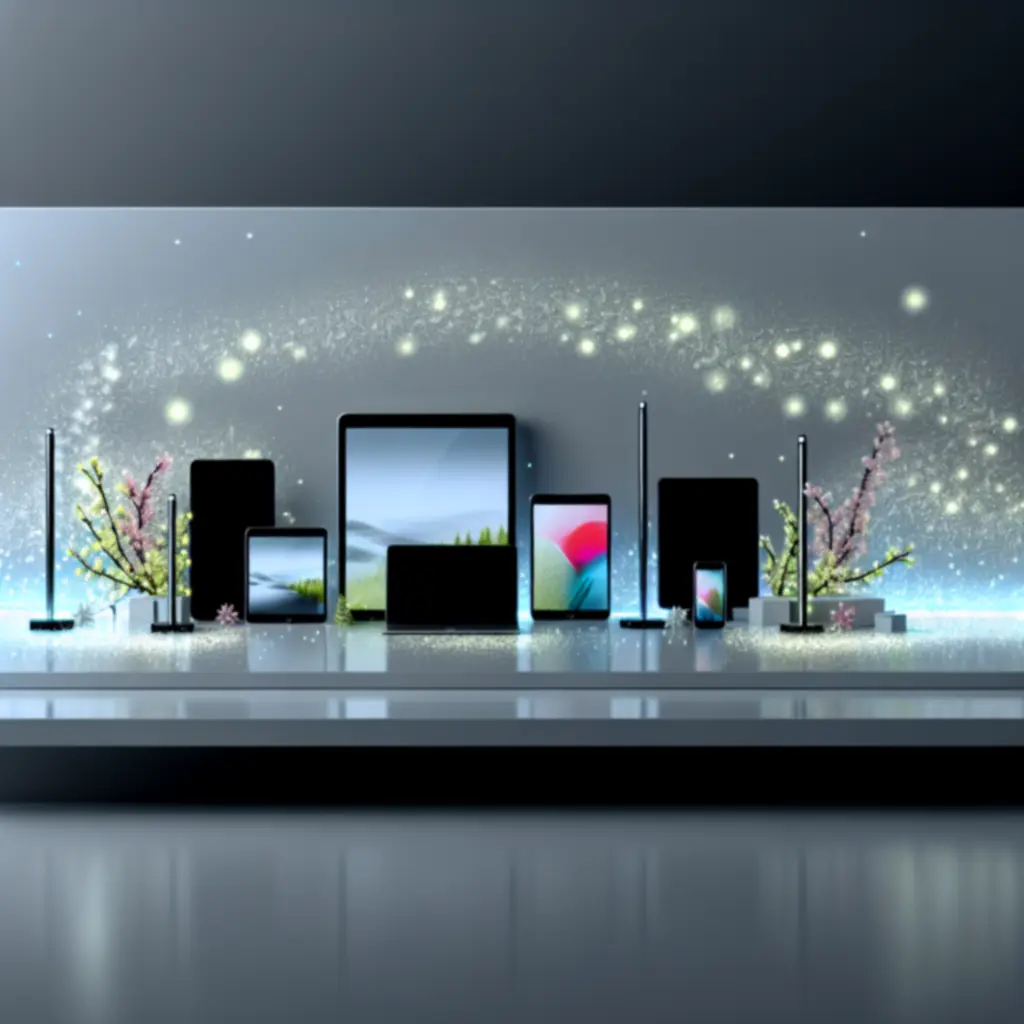 Sezonowa grafika promująca zniżki na urządzenia smart